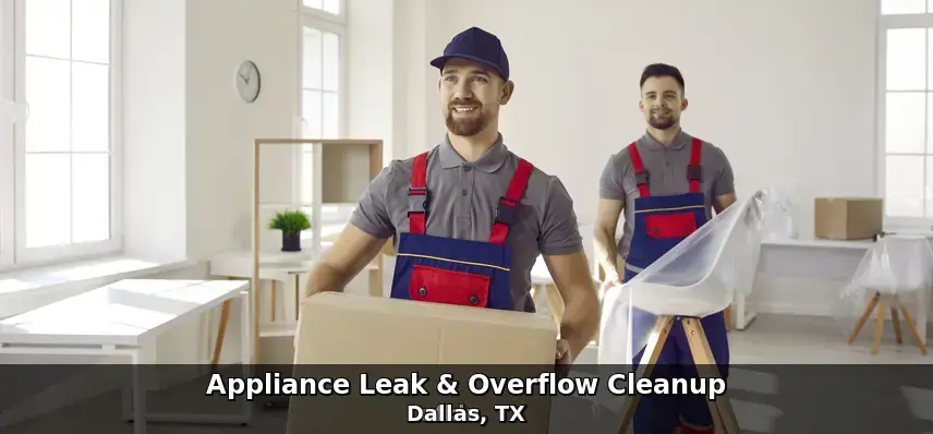 Appliance leak & overflow cleanup in Dallas, TX by Example City Pros