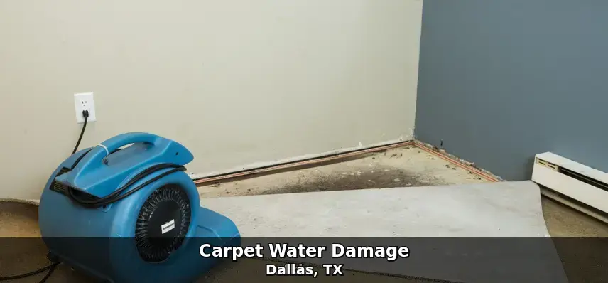 Carpet water damage in Dallas, TX by Example City Pros