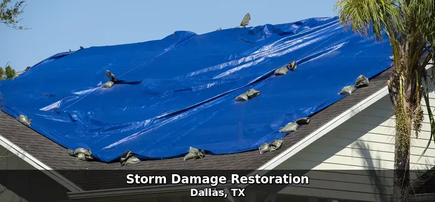 Storm damage restoration in Dallas, TX by Example City Pros